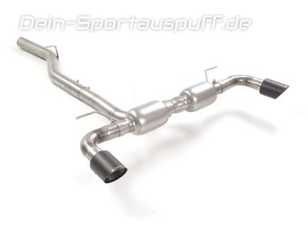 Ragazzon Edelstahl Duplex Sportauspuff Alfa Romeo Giulia 2.2l JTD inkl. Veloce Q4 je 90mm rund scharfkantig abgeschrägt aus Carbon