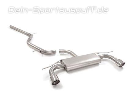 Ragazzon Edelstahl Racing-Komplettanlage ab Kat VW Golf 7 Facelift 1.5l TSI (Mod. ohne OPF) je 102mm rund eingerollt abgeschrägt