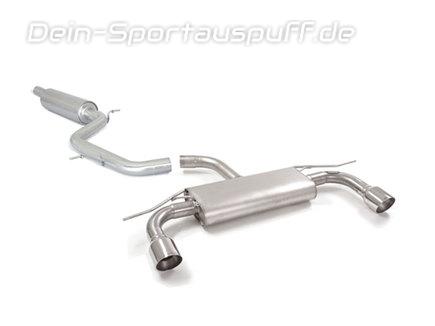 Ragazzon Edelstahl Duplex Ø70mm Komplettanlage ab Kat VW Golf 7 GTI Facelift inkl. Performance je 102mm rund eingerollt abgeschrägt