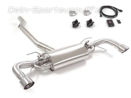 Ragazzon Edelstahl Duplex Sportauspuff inkl. Klappensteuerung Alfa Romeo Giulia 2.0l Turbo inkl. Veloce Q4 je 90mm rund eingerollt abgeschrägt