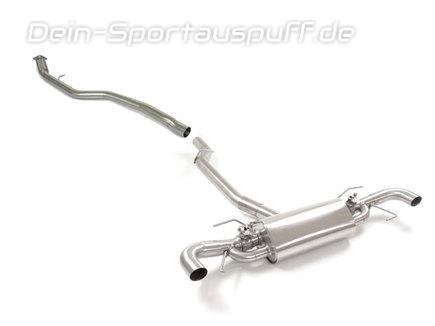 Ragazzon Edelstahl Duplex Racing-Komplettanlage ab Kat inkl. Klappensteuerung Alfa Romeo Giulia 2.0l Turbo inkl. Veloce Q4 für originalen Endrohrausgang