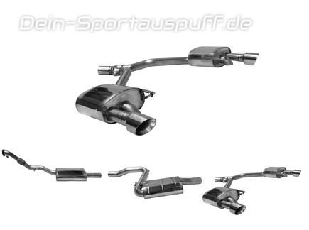 Bastuck Edelstahl Duplex Sportauspuff-Komplettanlage ab Kat Audi A4 B9 TFSI Frontantrieb je 100mm rund doppelwandig (bis 2018)