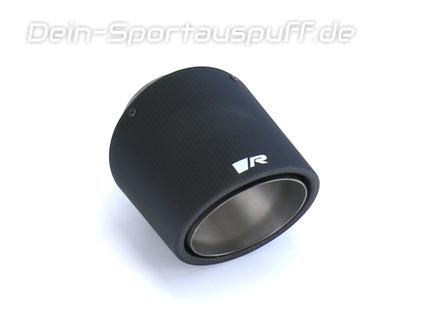 Remus Carbon Endrohr 102mm rund eingerollt abgeschrägt (Länge 145mm)