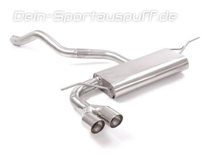 Ragazzon Edelstahl Sportauspuff Seat Leon 5F FR 1.5l TSI 2x80mm rund doppelwandig abgeschrägt