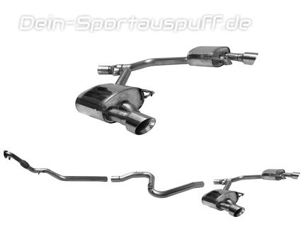 Bastuck Edelstahl Duplex Racing-Komplettanlage ab Kat Audi A4 B9 TFSI Frontantrieb je 100mm rund doppelwandig (bis 2018)