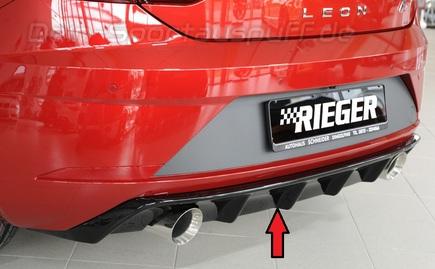 Rieger Heckeinsatz ABS/schwarz glänzend für Seat Leon 5F FR
