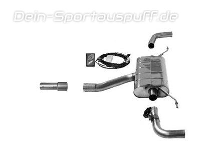 Bastuck Edelstahl Duplex Sportauspuff mit Klappensteuerung inkl. Adapter auf Serie Volvo V90 ab 2017 T5 T6 für originalen Endrohrausgang