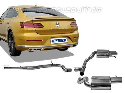 Bastuck Edelstahl Duplex Racing-Komplettanlage ab Kat VW Arteon R-Line 2.0l TSI 4motion für originalen Endrohrausgang