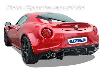 Bastuck Edelstahl Duplex Sportauspuff mit Klappensteuerung Alfa Romeo 4C je 2x85mm rund doppelwandig gerade