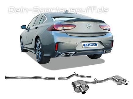 Bastuck Edelstahl Duplex Racing-Komplettanlage ab Kat Opel Insiginia B Grand Sport GSI-Line 2.0l Turbo für originalen Endrohrausgang