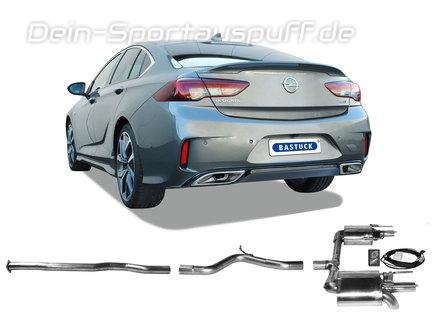 Bastuck Edelstahl Duplex Racing-Komplettanlage ab Kat mit Klappensteuerung Opel Insiginia B Grand Sport GSI-Line 2.0l Turbo für originalen Endrohrausgang