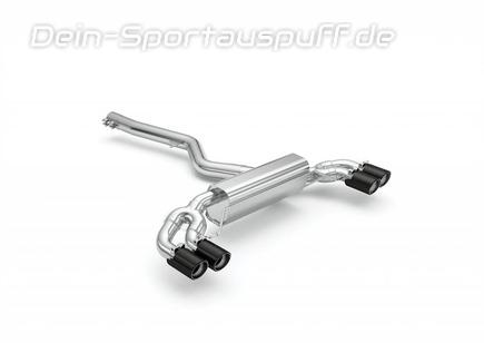 Eisenmann Edelstahl Duplex Sportauspuff BMW 3er G20 Limousine und G21 Touring 330i inkl. xDrive je 2x90mm rund schräg aus Carbon