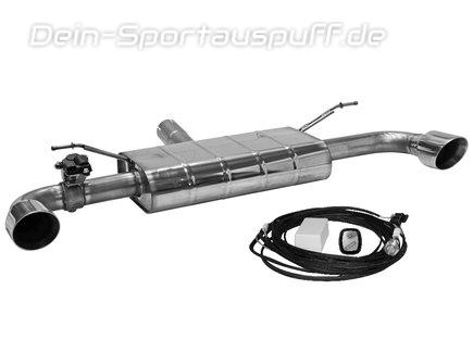 Bastuck Edelstahl Duplex Sportauspuff mit Klappensteuerung Ford Focus 4 ST EcoBoost je 100mm rund doppelwandig abgeschrägt