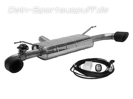 Bastuck Edelstahl Duplex Sportauspuff mit Klappensteuerung Ford Focus 4 ST EcoBoost je 100mm rund abgeschrägt aus Carbon