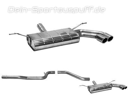 Bastuck Edelstahl Racing-Komplettanlage ab OPF Ford Focus 4 ST-Line EcoBoost 2x76mm rund eingerollt abgeschrägt