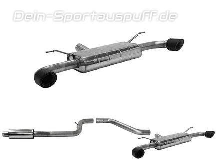 Bastuck Edelstahl Duplex Sportauspuff-Komplettanlage ab OPF Ford Focus 4 ST-Line EcoBoost je 100mm rund abgeschrägt aus Carbon