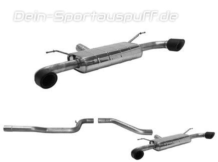 Bastuck Edelstahl Duplex Racing-Komplettanlage ab OPF Ford Focus 4 ST-Line EcoBoost je 100mm rund abgeschrägt aus Carbon