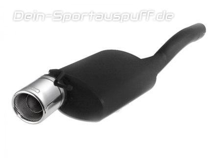 Ulter Sportauspuff Ford Focus 1 Fließheck 98-2005 90mm rund eingerollt abgeschrägt mit Absorber