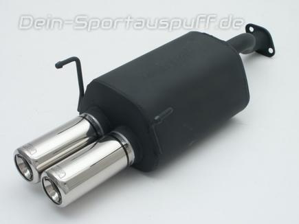 Ulter Sportauspuff Honda Civic 7 Sport Fließheck 2002-2006 2x80mm rund eingerollt gerade versetzt mit Absorber