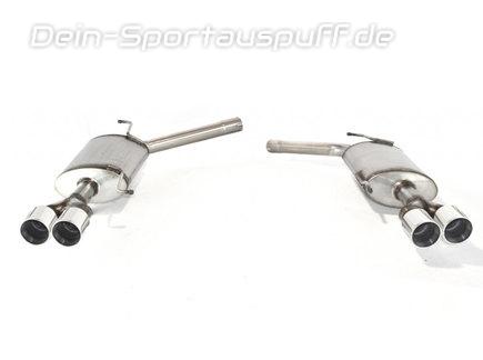 Ulter Edelstahl Duplex Sportauspuff Audi S6 C6 Typ 4F je 2x80mm rund doppelwandig gerade