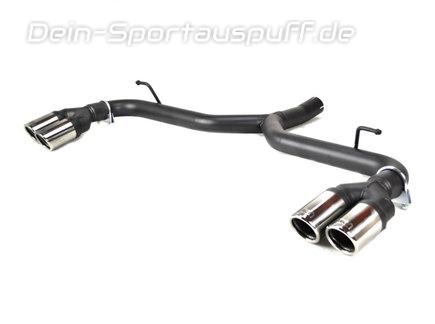 Ulter Duplex Endschalldämpfer-Ersatzrohr Ford Focus 4 ST-Line 1.5l EcoBoost je 2x70mm rund eingerollt abgeschrägt mit Absorber