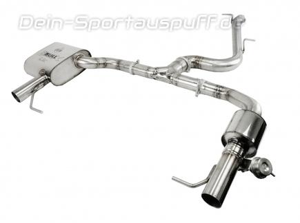 EGO-X Edelstahl Duplex Sportauspuff-Komplettanlage ab OPF mit Klappensteuerung Ø76mm VW Golf 7 R Variant OPF inkl. Endrohrsatz nach Wahl