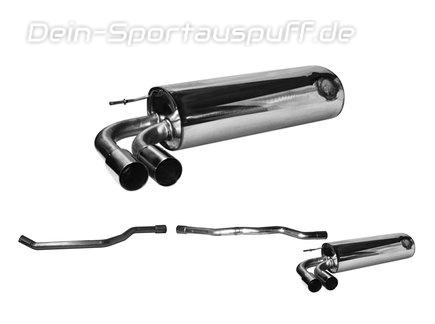 Bastuck Edelstahl Racing-Komplettanlage ab Kat BMW 1er F20 F21 114i 116i 118i 120i 2x76mm rund scharf gerade