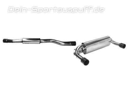 Bastuck Edelstahl Duplex Sportauspuff-Komplettanlage ab Kat mit Klappensteuerung BMW 1er F20 F21 125i Vor-Facelift je 90mm rund gerade aus Carbon