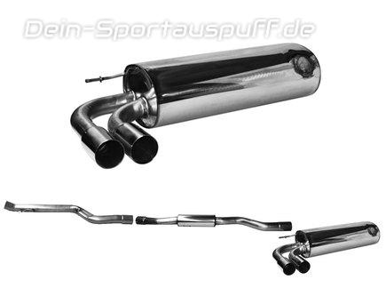 Bastuck Edelstahl Sportauspuff-Komplettanlage ab Kat BMW 1er F20 F21 125i Facelift ab 2015 2x76mm rund scharf gerade