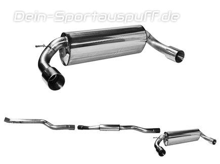 Bastuck Edelstahl Duplex Sportauspuff-Komplettanlage ab Kat BMW 1er F20 F21 125i Facelift ab 2015 je 90mm rund doppelwandig gerade