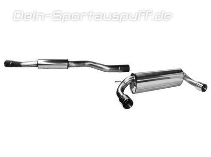 Bastuck Edelstahl Duplex Sportauspuff-Komplettanlage ab Kat BMW 1er F20 F21 M135i je 90mm rund doppelwandig gerade