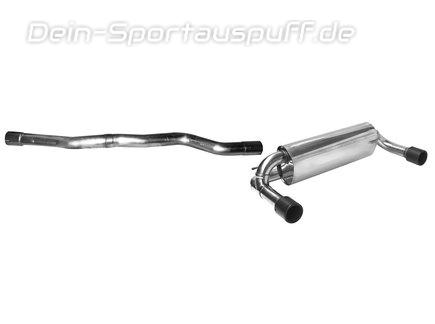 Bastuck Edelstahl Duplex Racing-Komplettanlage ab Kat mit Klappensteuerung BMW 1er F20 F21 M135i je 90mm rund gerade aus Carbon