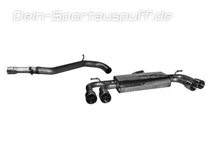 Bastuck Edelstahl Duplex Racing-Komplettanlage ab Kat Audi S3 8V Limousine je 2x85mm rund doppelwandig gerade
