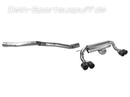 Bastuck Edelstahl Duplex Sportauspuff-Komplettanlage ab Kat BMW M2 F87 bis 06/2018 je 2x85mm rund eingerollt gerade aus Carbon
