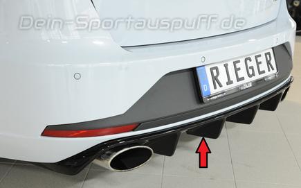 Rieger Heckeinsatz ABS/schwarz glänzend für Seat Leon ST 5F Cupra bis Bj, 2017