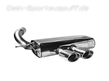 Bastuck Edelstahl Mittig Sportauspuff inkl. Verbindungsrohr Ford Focus 3 ST 2x120x80mm oval eingerollt abgeschrägt