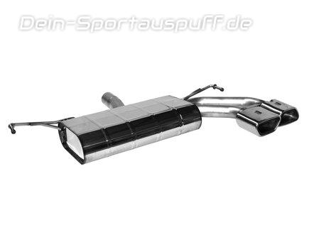 Bastuck Edelstahl Sportauspuff inkl. Verbindungsrohr Hyundai Tucson 3 Typ TL Diesel 2WD (Mod. mit Frontantrieb) 2x140x70 trapezförmig eingerollt gerade
