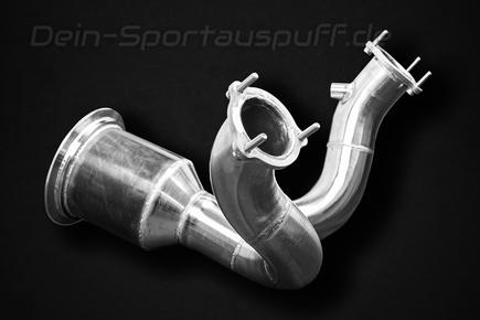 Capristo Edelstahl Downpipe mit 100-Zeller Sportkat Porsche Cayenne 3 inkl. Coupe Typ 536