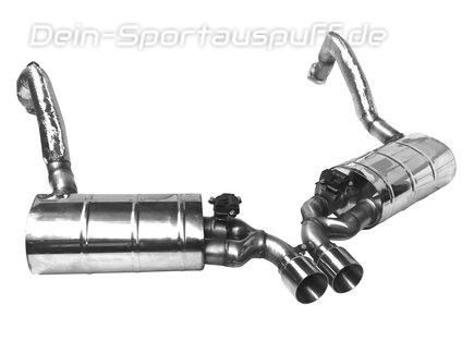 Bastuck Edelstahl Mittig Sportauspuff Porsche Boxster, Boxster S u.GTS Typ 981 2x90mm rund doppelwandig gerade