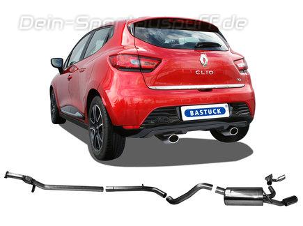 Bastuck Edelstahl Duplex Racing-Komplettanlage ab Kat Renault Clio 4 0.9l je 110x70mm oval eingerollt abgeschrägt