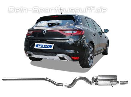 Bastuck Edelstahl Racing-Komplettanlage ab Kat mit Klappensteuerung Renault Megane 4 GT 1.6l TCe EDC für originalen Endrohrausgang