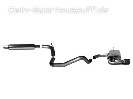 Bastuck Edelstahl Sportauspuff-Komplettanlage ab Kat VW Golf 7 1.0l 1.2l TSI 2x76mm rund eingerollt abgeschrägt