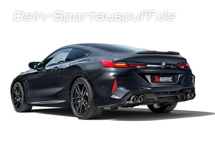 Akrapovic Slip-On Line Titan Duplex Sportauspuff BMW M8 inkl. Competition F91 F92 je 2x rund abgeschrägt aus Carbon