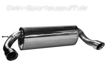 Bastuck Edelstahl Duplex Sportauspuff-Komplettanlage ab OPF BMW 1er F20 F21 125i Facelift ab 2015 (Mod. mit OPF) je 90mm rund doppelwandig abgeschrägt