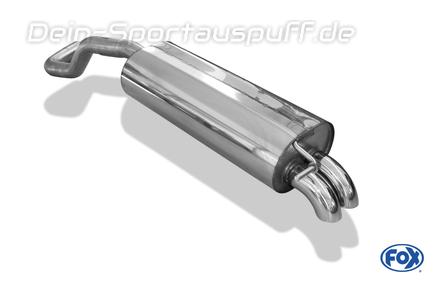 Fox Edelstahl Racing-Komplettanlage ab Kat. Skoda Rapid Spaceback 2x55mm Dieseloptik
