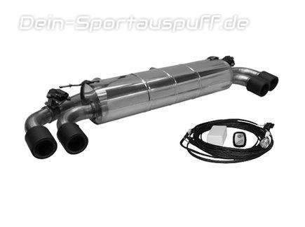 Bastuck Edelstahl Duplex Sportauspuff mit Klappensteuerung inkl. Adapter auf Serie BMW Z4 G29 M40i je 2x90mm rund eingerollt abgeschrägt aus Carbon