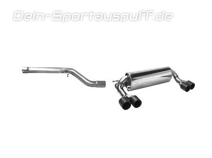 Bastuck Edelstahl Duplex Racing-Komplettanlage ab OPF mit Klappensteuerung BMW 2er F22 Coupe 3.0l Turbo (Mod. mit OPF) je 2x85mm rund eingerollt gerade aus Carbon