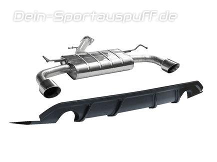 Bastuck Edelstahl Duplex Sportauspuff + Heckansatz Kia Ceed 3 Typ CD 1.0l 1.4l T-GDI je 100mm rund doppelwandig abgeschrägt
