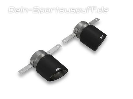 Remus Edelstahl Duplex Endrohrsatz Mercedes A-Klasse A35 AMG W177 je 102mm rund schräg aus Carbon