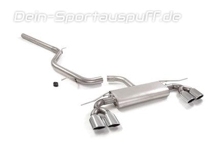 Ragazzon Edelstahl Duplex Ø70mm Racing-Komplettanlage ab Kat VW Golf 7 GTI Facelift inkl. Performance in R-Optik je 2x108x70mm oval eingerollt abgeschrägt